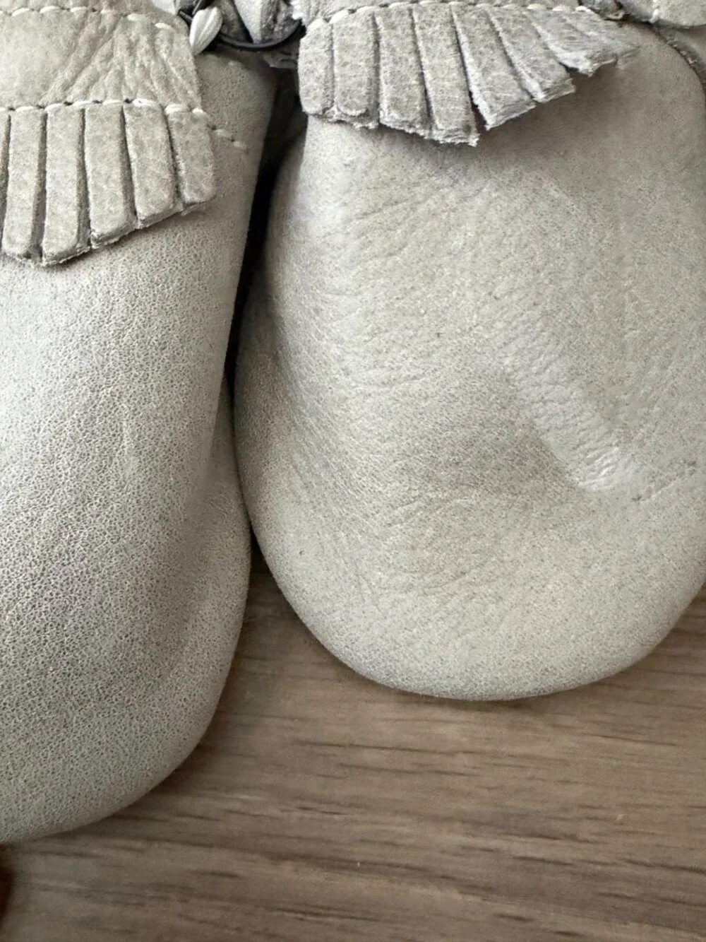 New! Freshly Picked Fringe Grey Moccasin sz 7 Toddler